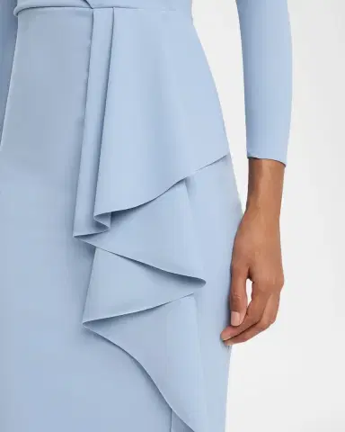 Chiara Boni La Petite Robe Draped Faux Wrap Bodycon Midi Dress | Thumbnail 5 Chiara Boni La Petite Robe Draped Faux Wrap Bodycon Midi Dress | Thumbnail 5