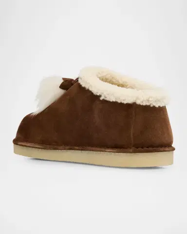 Miu Miu Suede Shearling-Lined Booties with Fur Tassels | Thumbnail 4 Miu Miu Suede Shearling-Lined Booties with Fur Tassels | Thumbnail 4