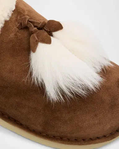 Miu Miu Suede Shearling-Lined Booties with Fur Tassels | Thumbnail 5 Miu Miu Suede Shearling-Lined Booties with Fur Tassels | Thumbnail 5