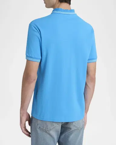Versace Men 's Pop Medusa Tipped Polo Shirt | Thumbnail 2 Versace Men 's Pop Medusa Tipped Polo Shirt | Thumbnail 2