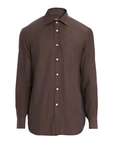 Kiton Men's Cotton Micro-Herringbone Sport Shirt | Thumbnail 1 Kiton Men's Cotton Micro-Herringbone Sport Shirt | Thumbnail 1