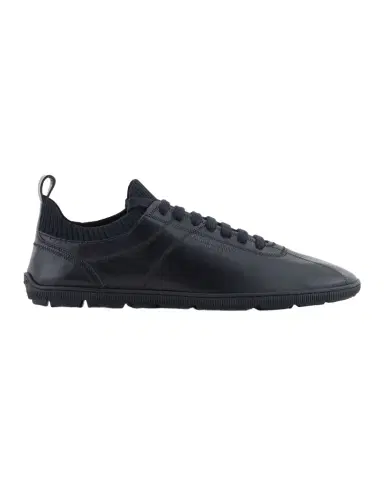 Giorgio Armani Men's Leather Knit-Lining Low-Top Sneakers | Thumbnail 1 Giorgio Armani Men's Leather Knit-Lining Low-Top Sneakers | Thumbnail 1