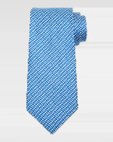Charvet Men's Mini Triangles Silk Tie | Thumbnail 2 Charvet Men's Mini Triangles Silk Tie | Thumbnail 2