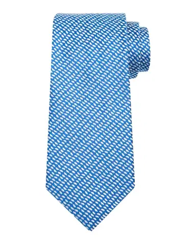 Charvet Men's Mini Triangles Silk Tie | Thumbnail 1 Charvet Men's Mini Triangles Silk Tie | Thumbnail 1