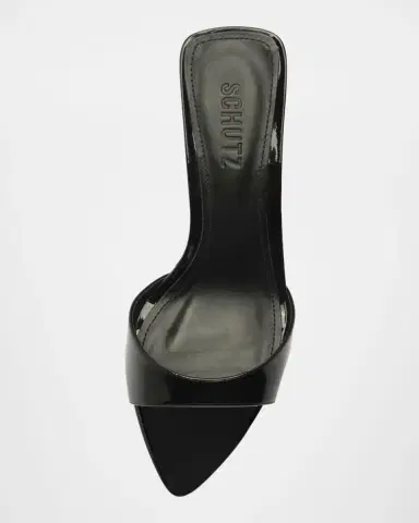 Schutz Elodie Patent Stiletto Mule Sandals | Thumbnail 4 Schutz Elodie Patent Stiletto Mule Sandals | Thumbnail 4