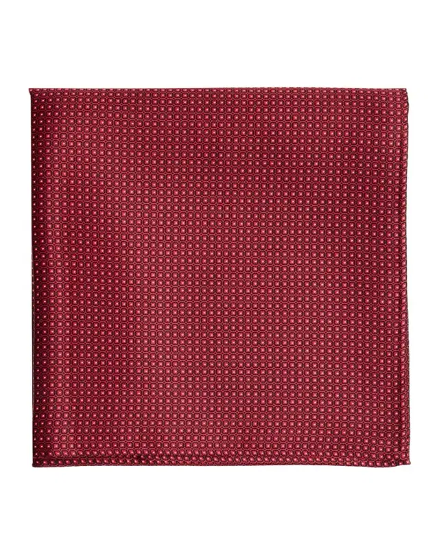 Men 's Micro-Geometric Silk Pocket Square Men 's Micro-Geometric Silk Pocket Square