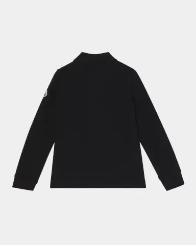 Moncler Boy 's Long Tape Long-Sleeve Polo Shirt | Thumbnail 2 Moncler Boy 's Long Tape Long-Sleeve Polo Shirt | Thumbnail 2
