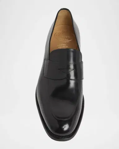 Church's Men's Hertford Rubber-Sole Leather Penny Loafers | Thumbnail 4 Church's Men's Hertford Rubber-Sole Leather Penny Loafers | Thumbnail 4