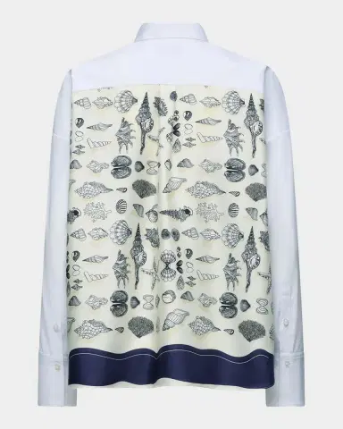Callas Milano Sirene Button-Down Silk Twill Scarf Shirt | Thumbnail 2 Callas Milano Sirene Button-Down Silk Twill Scarf Shirt | Thumbnail 2