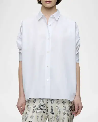 Callas Milano Sirene Button-Down Silk Twill Scarf Shirt | Thumbnail 4 Callas Milano Sirene Button-Down Silk Twill Scarf Shirt | Thumbnail 4