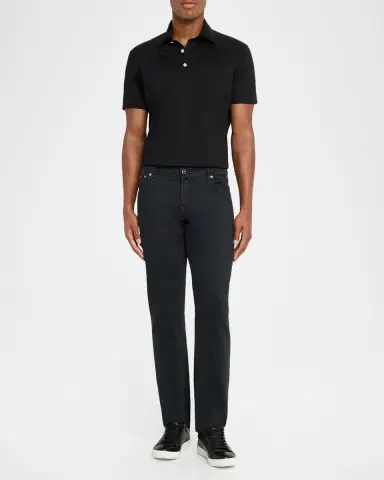 Kiton Men's Cotton Classic-Fit Polo Shirt | Thumbnail 2 Kiton Men's Cotton Classic-Fit Polo Shirt | Thumbnail 2