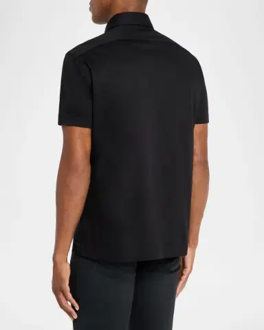 Kiton Men's Cotton Classic-Fit Polo Shirt | Thumbnail 3 Kiton Men's Cotton Classic-Fit Polo Shirt | Thumbnail 3