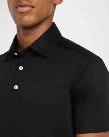 Kiton Men's Cotton Classic-Fit Polo Shirt | Thumbnail 5 Kiton Men's Cotton Classic-Fit Polo Shirt | Thumbnail 5