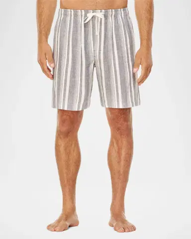 Majestic International Men 's Summer Woven Stripe Lounge Shorts | Thumbnail 3 Majestic International Men 's Summer Woven Stripe Lounge Shorts | Thumbnail 3