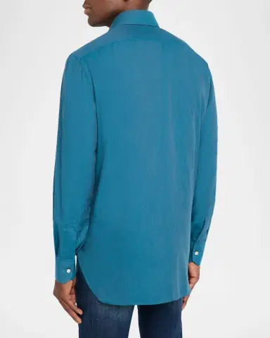 Kiton Men's Cotton Sport Shirt | Thumbnail 3 Kiton Men's Cotton Sport Shirt | Thumbnail 3