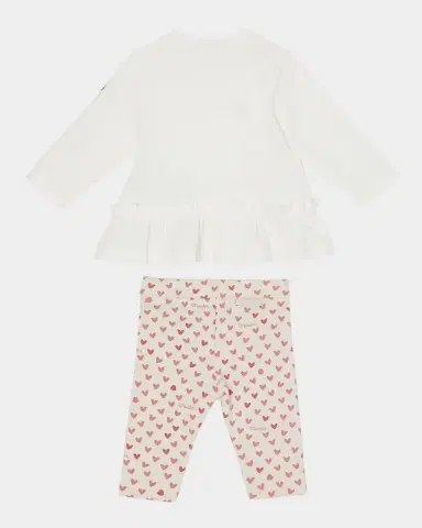 Moncler Girl's Ruffle Top & Leggings Set, Size 6M-3 | Thumbnail 2 Moncler Girl's Ruffle Top & Leggings Set, Size 6M-3 | Thumbnail 2