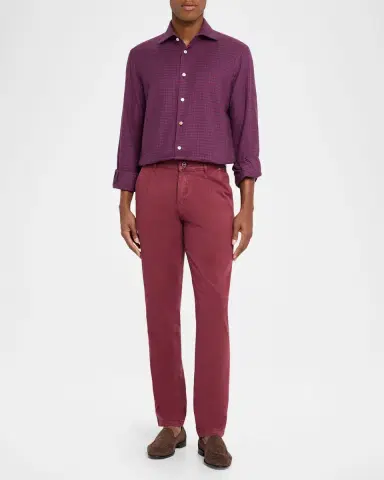 Kiton Men's Gingham Cotton Sport Shirt | Thumbnail 2 Kiton Men's Gingham Cotton Sport Shirt | Thumbnail 2