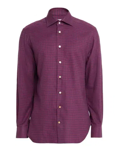 Kiton Men's Gingham Cotton Sport Shirt | Thumbnail 1 Kiton Men's Gingham Cotton Sport Shirt | Thumbnail 1