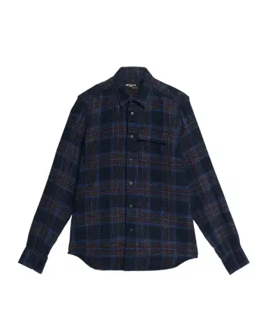 Kiton Men 's Wool-Blend Plaid Snap-Front Overshirt | Thumbnail 1 Kiton Men 's Wool-Blend Plaid Snap-Front Overshirt | Thumbnail 1