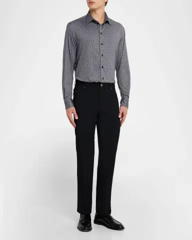Emporio Armani Men's Nylon Technical Stretch Five-Pocket Pants | Thumbnail 2 Emporio Armani Men's Nylon Technical Stretch Five-Pocket Pants | Thumbnail 2