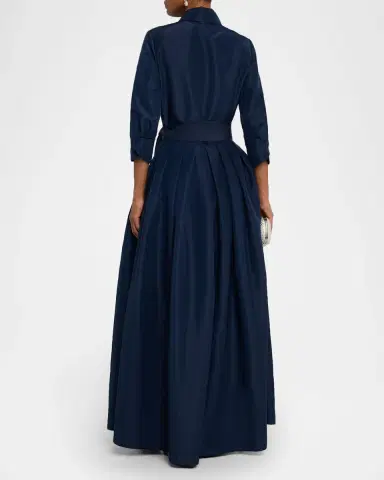 SIMKHAI Julip Pleated Tie-Waist Gown | Thumbnail 3 SIMKHAI Julip Pleated Tie-Waist Gown | Thumbnail 3