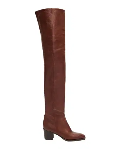 Saint Laurent Odeon Leather Over-The-Knee Boots | Thumbnail 1 Saint Laurent Odeon Leather Over-The-Knee Boots | Thumbnail 1