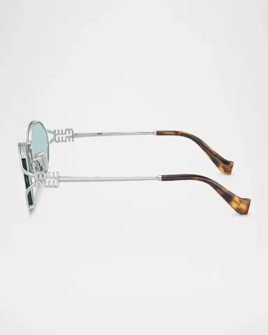 Miu Miu MU 52YS Metal Oval Sunglasses | Thumbnail 2 Miu Miu MU 52YS Metal Oval Sunglasses | Thumbnail 2