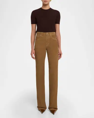 Saint Laurent Corduroy Bootcut-Leg Pants | Thumbnail 2 Saint Laurent Corduroy Bootcut-Leg Pants | Thumbnail 2