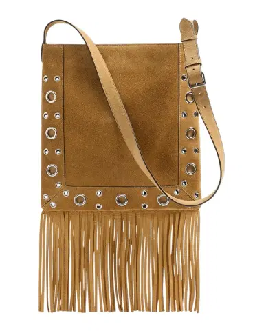 Valentino Garavani Nellcote Studded Fringe Suede Crossbody Bag | Thumbnail 1 Valentino Garavani Nellcote Studded Fringe Suede Crossbody Bag | Thumbnail 1