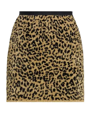 Valentino Garavani Metallic Leopard Pull-On Mini Skirt | Thumbnail 1 Valentino Garavani Metallic Leopard Pull-On Mini Skirt | Thumbnail 1
