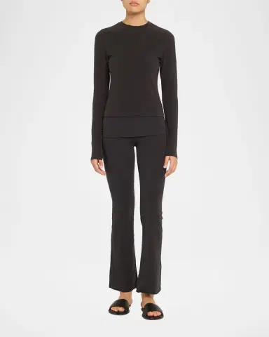 Skims Cotton Jersey Foldover Flare-Leg Pants | Thumbnail 2 Skims Cotton Jersey Foldover Flare-Leg Pants | Thumbnail 2