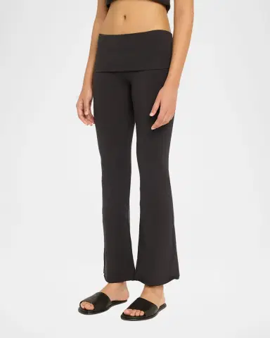 Skims Cotton Jersey Foldover Flare-Leg Pants | Thumbnail 4 Skims Cotton Jersey Foldover Flare-Leg Pants | Thumbnail 4
