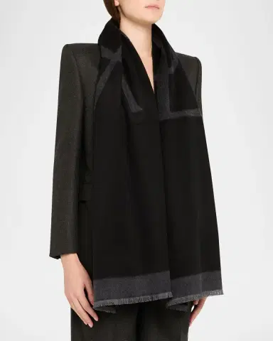 Saint Laurent YSL Large Silk Scarf | Thumbnail 2 Saint Laurent YSL Large Silk Scarf | Thumbnail 2