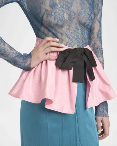 Valentino Garavani Lace Colorblock Peplum Dress | Thumbnail 5 Valentino Garavani Lace Colorblock Peplum Dress | Thumbnail 5