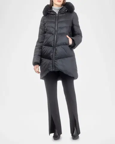 Gorski Apres-Ski Jacket With Detachable Toscana Lamb Shearling Hood Trim | Thumbnail 2 Gorski Apres-Ski Jacket With Detachable Toscana Lamb Shearling Hood Trim | Thumbnail 2