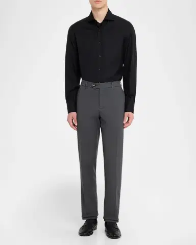 Brunello Cucinelli Men 's American Pima Italian-Fit Chino Trousers | Thumbnail 2 Brunello Cucinelli Men 's American Pima Italian-Fit Chino Trousers | Thumbnail 2