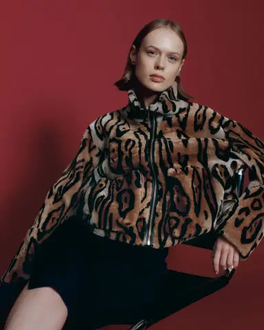 Gorski Ocelot-Print Shearling Lamb Zip Jacket | Thumbnail 4 Gorski Ocelot-Print Shearling Lamb Zip Jacket | Thumbnail 4