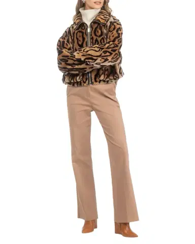 Gorski Ocelot-Print Shearling Lamb Zip Jacket | Thumbnail 1 Gorski Ocelot-Print Shearling Lamb Zip Jacket | Thumbnail 1