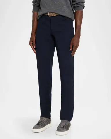 Brunello Cucinelli Men 's Slim-Fit Stretch Cotton Pants | Thumbnail 4 Brunello Cucinelli Men 's Slim-Fit Stretch Cotton Pants | Thumbnail 4