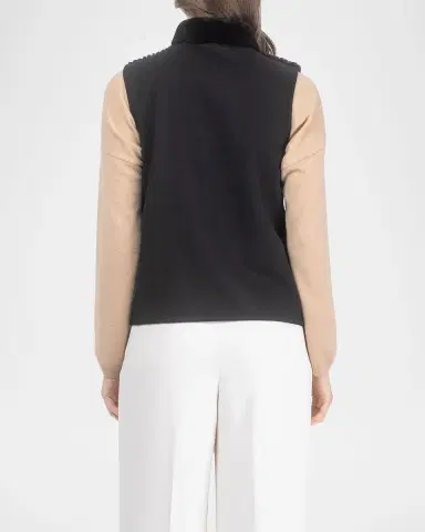 Gorski Chevron Grooved Shearling Lamb Zip Vest With Loro Piana Wool Back | Thumbnail 3 Gorski Chevron Grooved Shearling Lamb Zip Vest With Loro Piana Wool Back | Thumbnail 3
