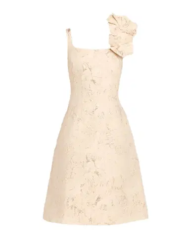 Rickie Freeman for Teri Jon Floral Applique Metallic Jacquard Dress | Thumbnail 1 Rickie Freeman for Teri Jon Floral Applique Metallic Jacquard Dress | Thumbnail 1