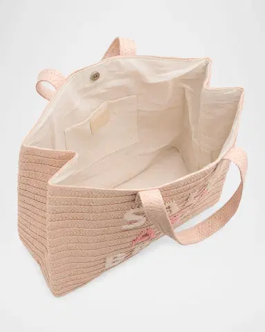 BTB Los Angeles Salty as a Beach Straw Tote Bag | Thumbnail 3 BTB Los Angeles Salty as a Beach Straw Tote Bag | Thumbnail 3