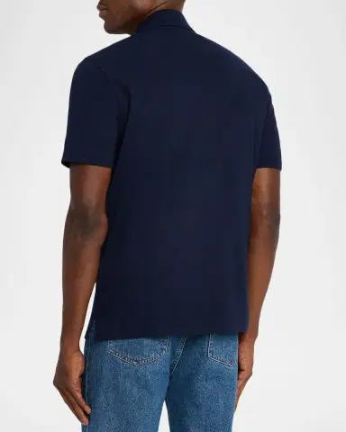 Ralph Lauren Purple Label Men's Cotton-Cashmere Piqué Polo Shirt | Thumbnail 3 Ralph Lauren Purple Label Men's Cotton-Cashmere Piqué Polo Shirt | Thumbnail 3