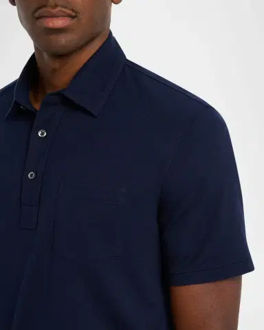 Ralph Lauren Purple Label Men's Cotton-Cashmere Piqué Polo Shirt | Thumbnail 5 Ralph Lauren Purple Label Men's Cotton-Cashmere Piqué Polo Shirt | Thumbnail 5