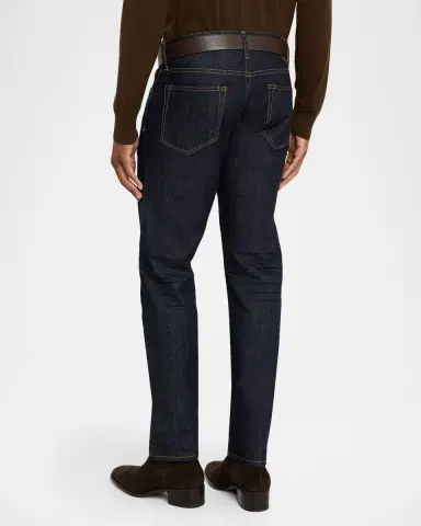 Tom Ford Men's Dark Rinse Selvedge Straight-Fit Jeans | Thumbnail 3 Tom Ford Men's Dark Rinse Selvedge Straight-Fit Jeans | Thumbnail 3