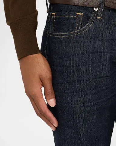 Tom Ford Men's Dark Rinse Selvedge Straight-Fit Jeans | Thumbnail 5 Tom Ford Men's Dark Rinse Selvedge Straight-Fit Jeans | Thumbnail 5