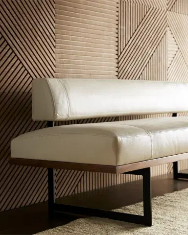 Arteriors Tuck Leather Bench | Thumbnail 2 Arteriors Tuck Leather Bench | Thumbnail 2