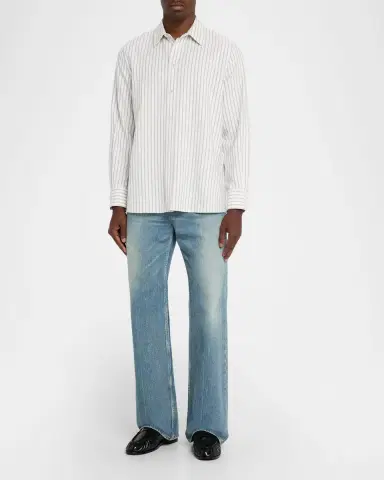 Saint Laurent Men's Striped Sport Shirt | Thumbnail 2 Saint Laurent Men's Striped Sport Shirt | Thumbnail 2