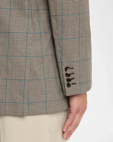 Saint Laurent Men's Double-Breasted Check Wool Blazer | Thumbnail 8 Saint Laurent Men's Double-Breasted Check Wool Blazer | Thumbnail 8