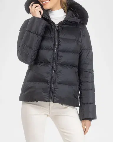 Gorski Short Down Apres-Ski Jacket with Detachable Toscana Lamb Hood Trim | Thumbnail 5 Gorski Short Down Apres-Ski Jacket with Detachable Toscana Lamb Hood Trim | Thumbnail 5